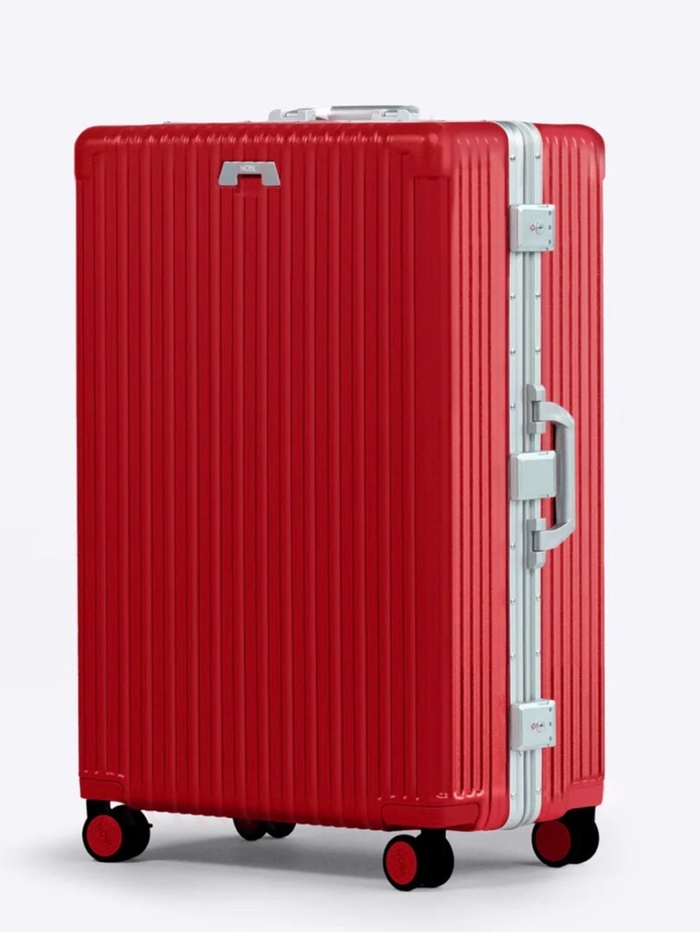 NOBL Red Hard-Shell Rolling SUITCASE 28